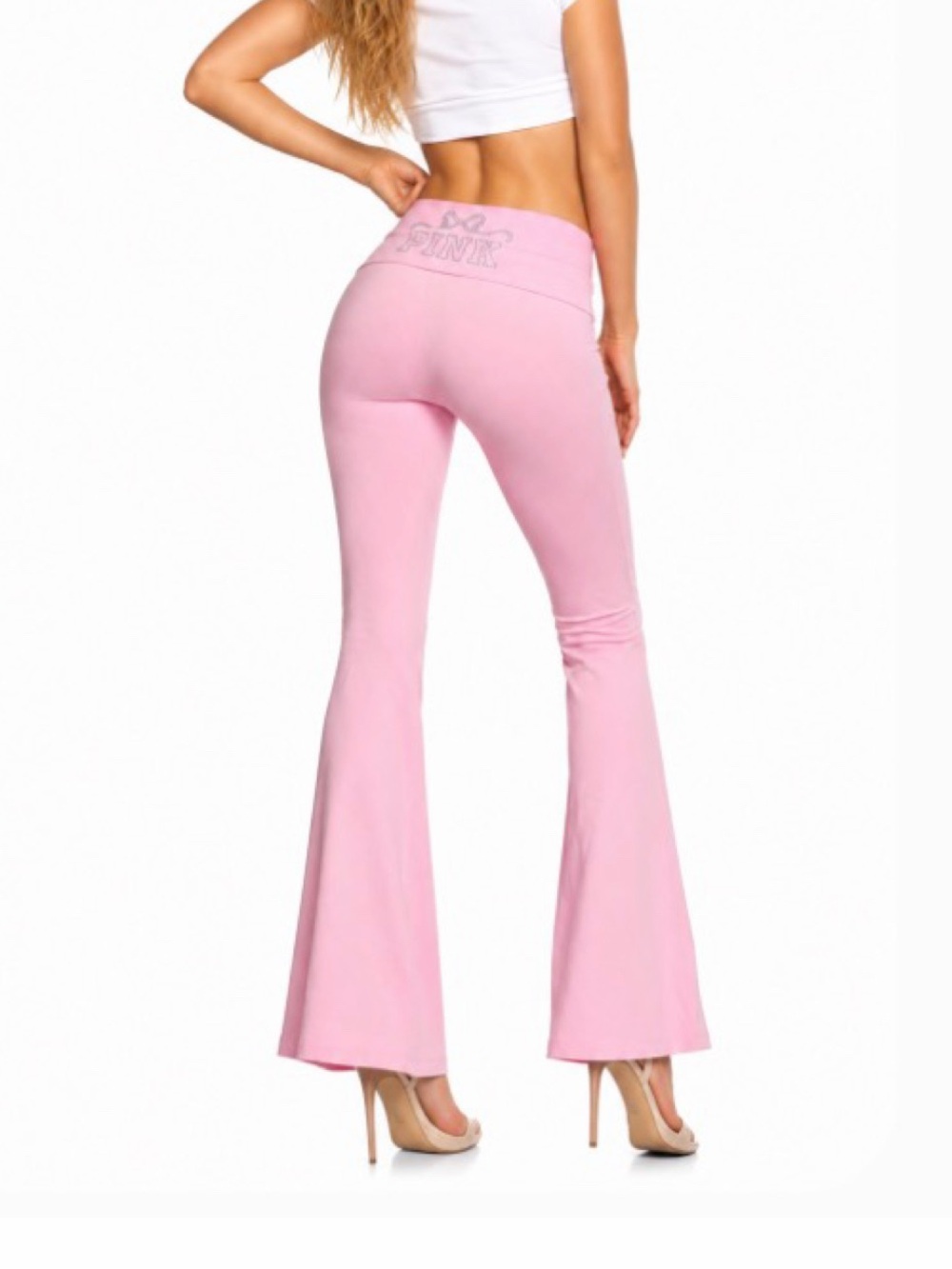🎀 NWT Love Shack Fancy X PINK Leggings Pants Flare New XS or Small or medium